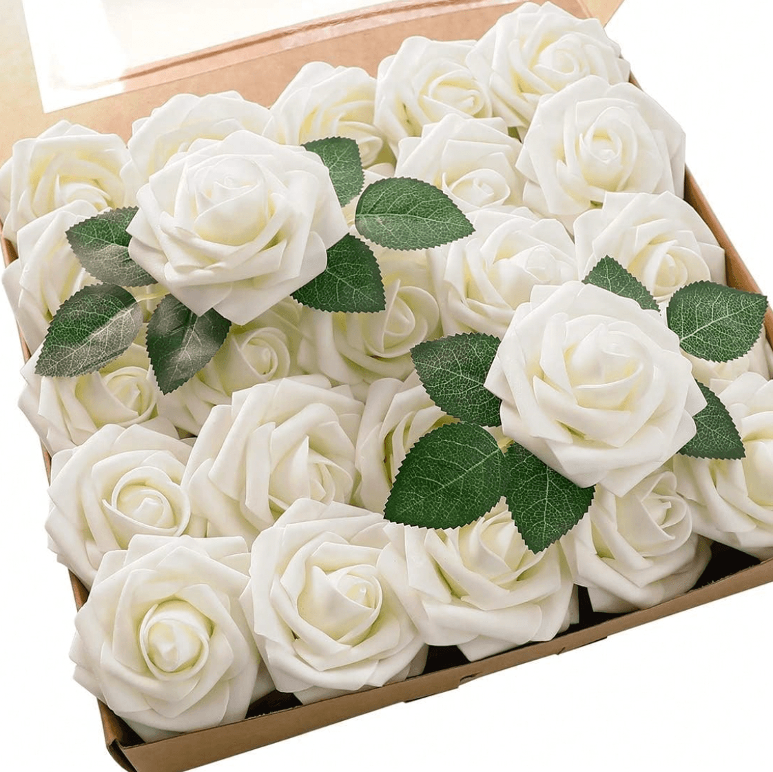 Roses, Ivory (25 stems)